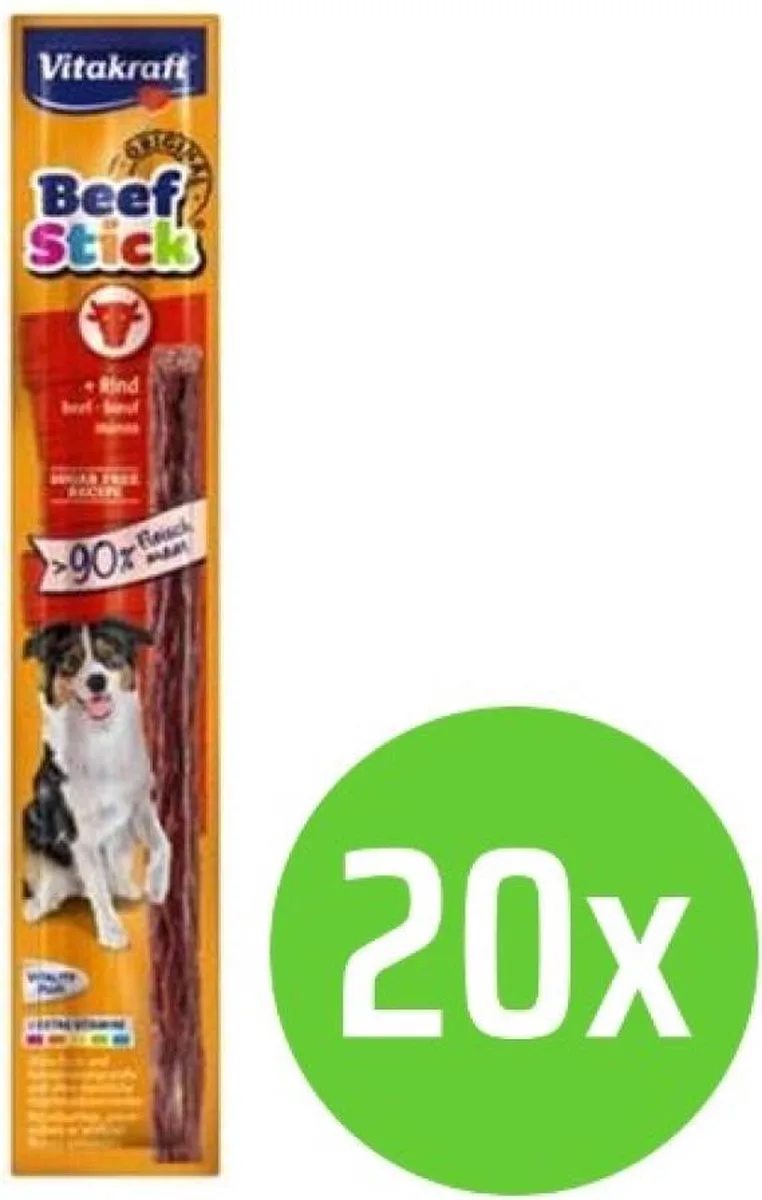 Beefstick Rund - hondensnack - 20 verpakkingen de Vitakraft – photo produit