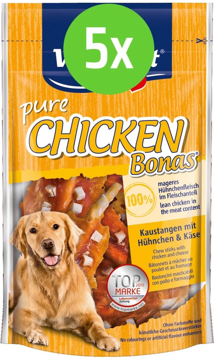 BONAS sticks kipfilet + kaas - hondensnack - 80 gram - 5 Verpakkingen by Vitakraft – product photo