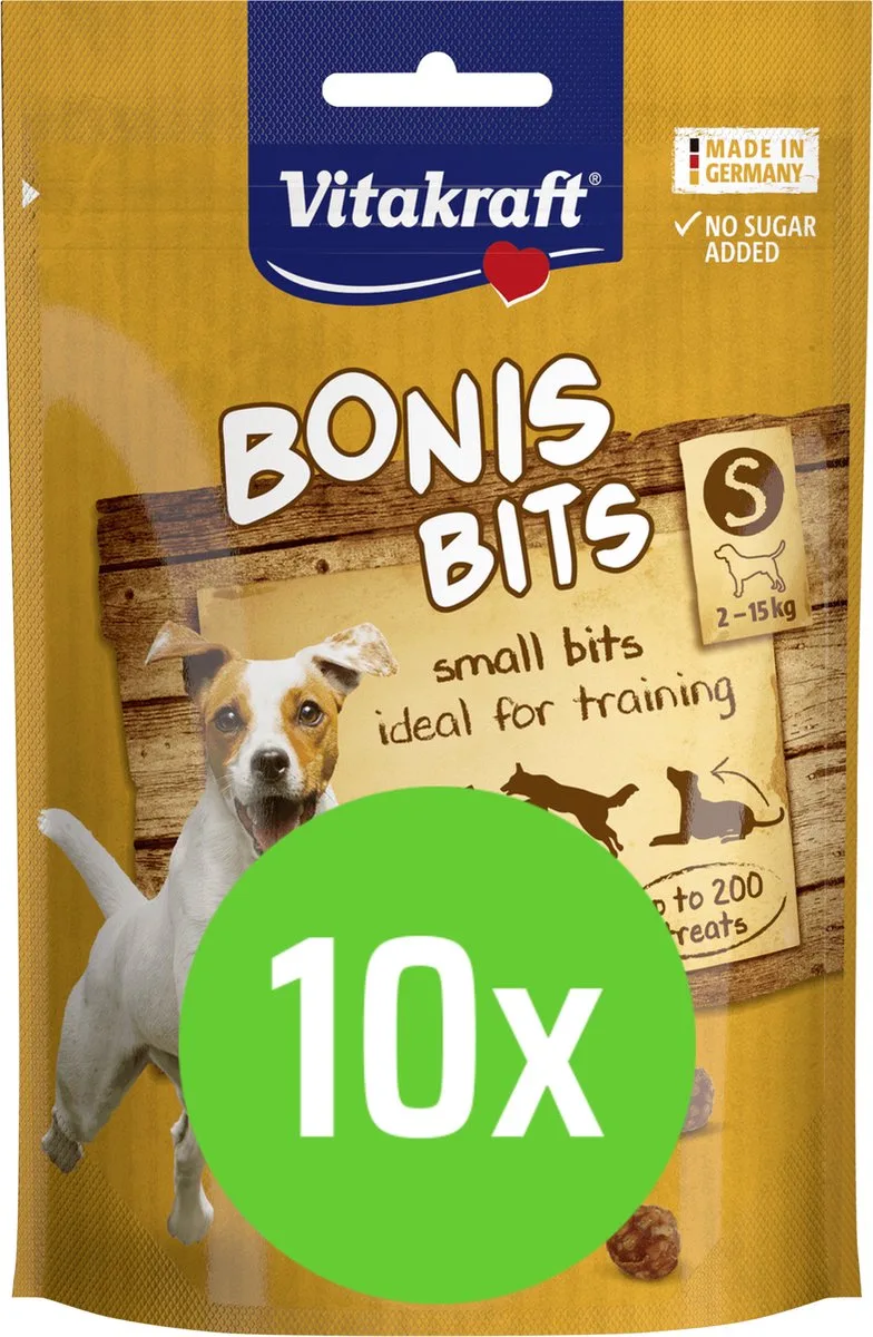 Bonis Bits S 55 gram - hondensnack - 10 Verpakkingen de Vitakraft – photo produit