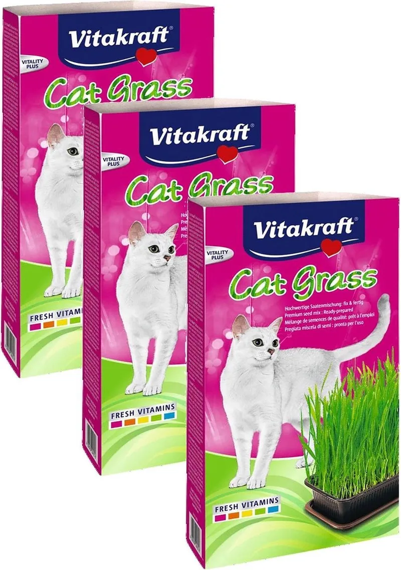 Cat Gras - Kattensnack - Natuur - 3 x 120 g by Vitakraft – product photo