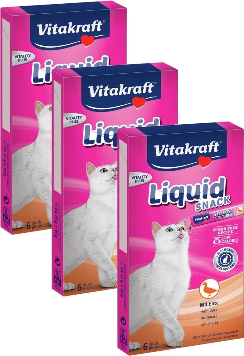 Cat Liquid Snack - 3 x 6 st von Vitakraft – Produktfoto