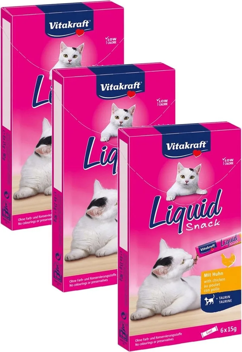 Cat Liquid Snack - Kattensnack - Kip - 3 x 6 st by Vitakraft – product photo
