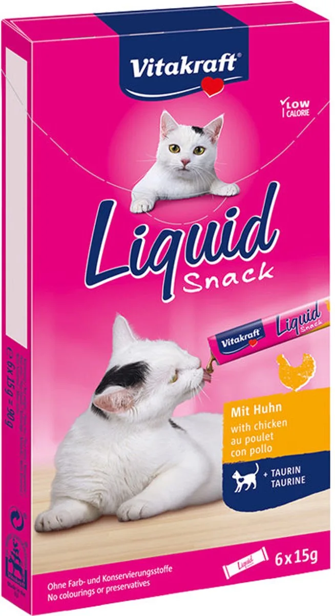 Cat Liquid Snack - Kip - 3 doosjes de Vitakraft – photo produit