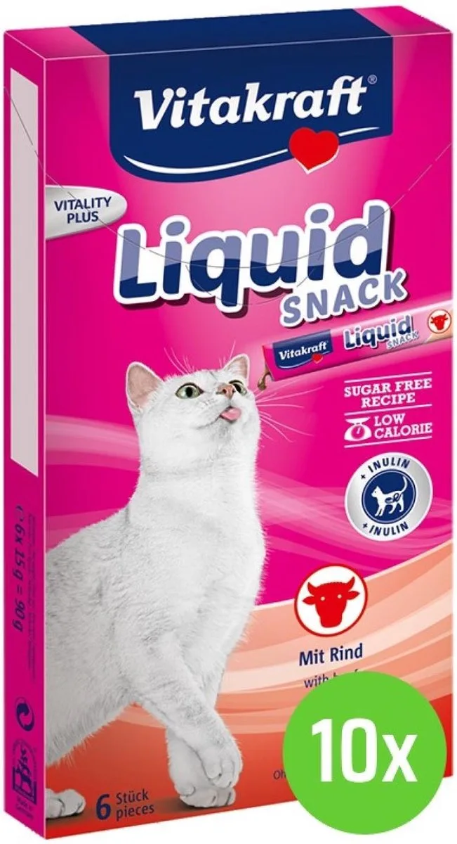 Cat Liquid - Snack - Rund & Inuline - 10 x 6 st by Vitakraft – product photo
