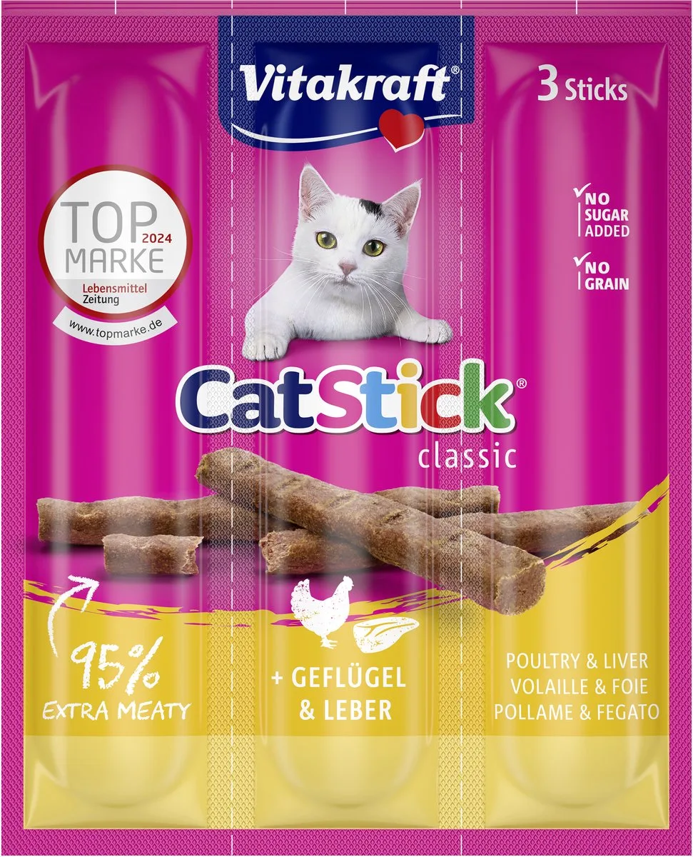 Cat-Stick Mini Gevogelte Met Lever - 20 st van Vitakraft – productfoto