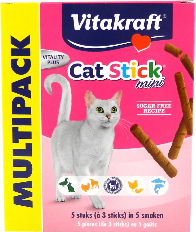 Cat-Stick Mini Kattensnack - Multipack Mix - 5 x 3 Stuks by Vitakraft – product photo