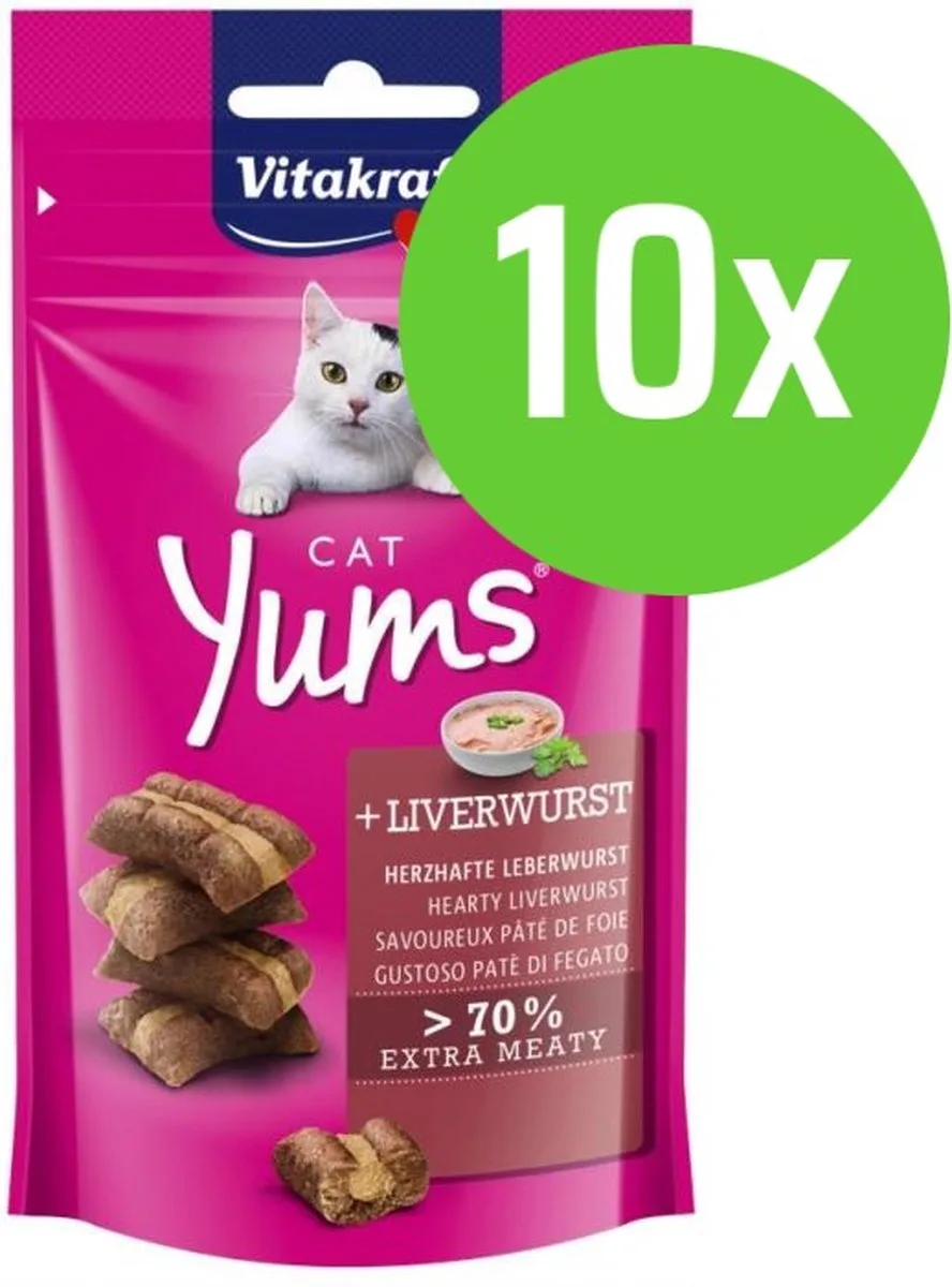 cat yums Leverworst - 10 x 40 g van Vitakraft – productfoto