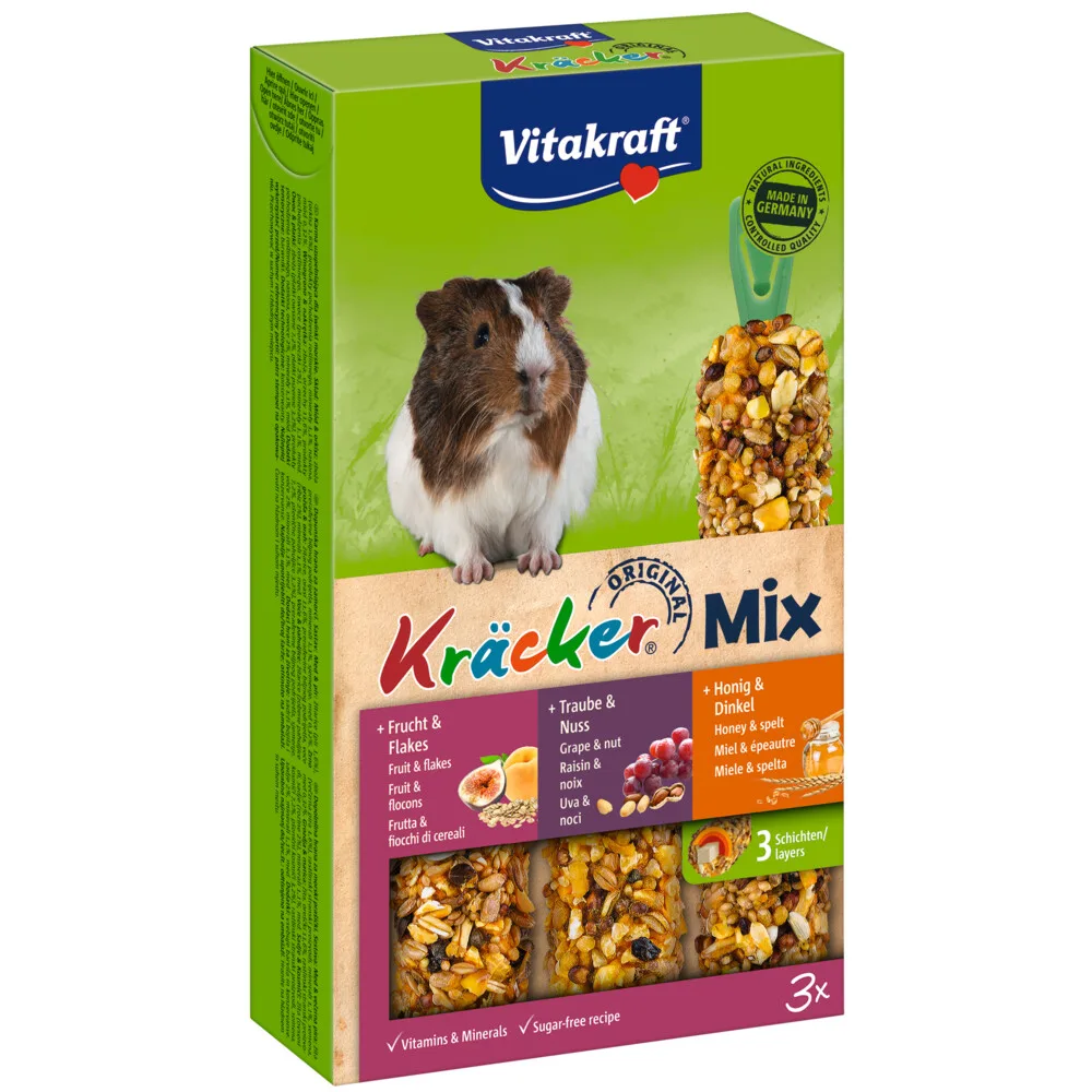 Cavia Kracker Honing - Fruit - Noten 3 stuks van Vitakraft – productfoto