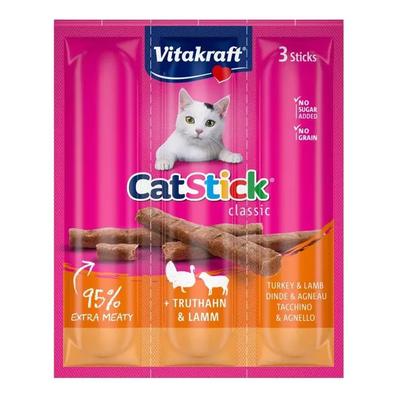 Chat Bâton Dinde Et Agneau Friandise Pour Chat 18g de Vitakraft – photo produit