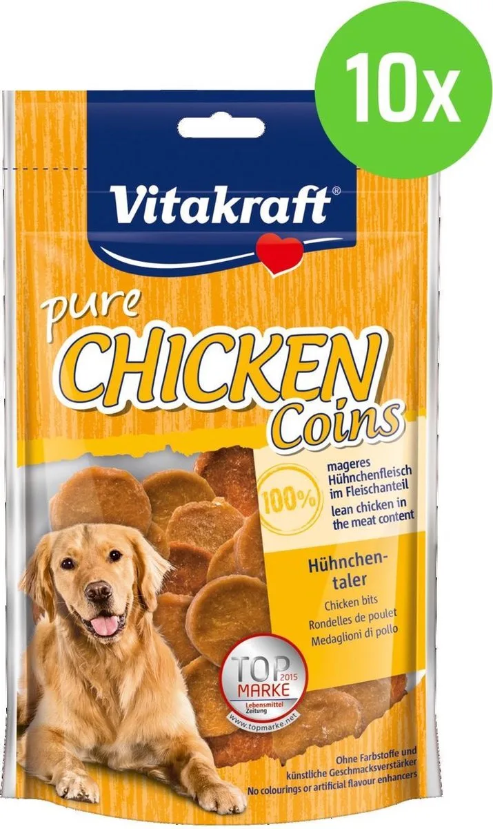 CHICKEN munten kippenvlees - hondensnack - 10 verpakkingen von Vitakraft – Produktfoto