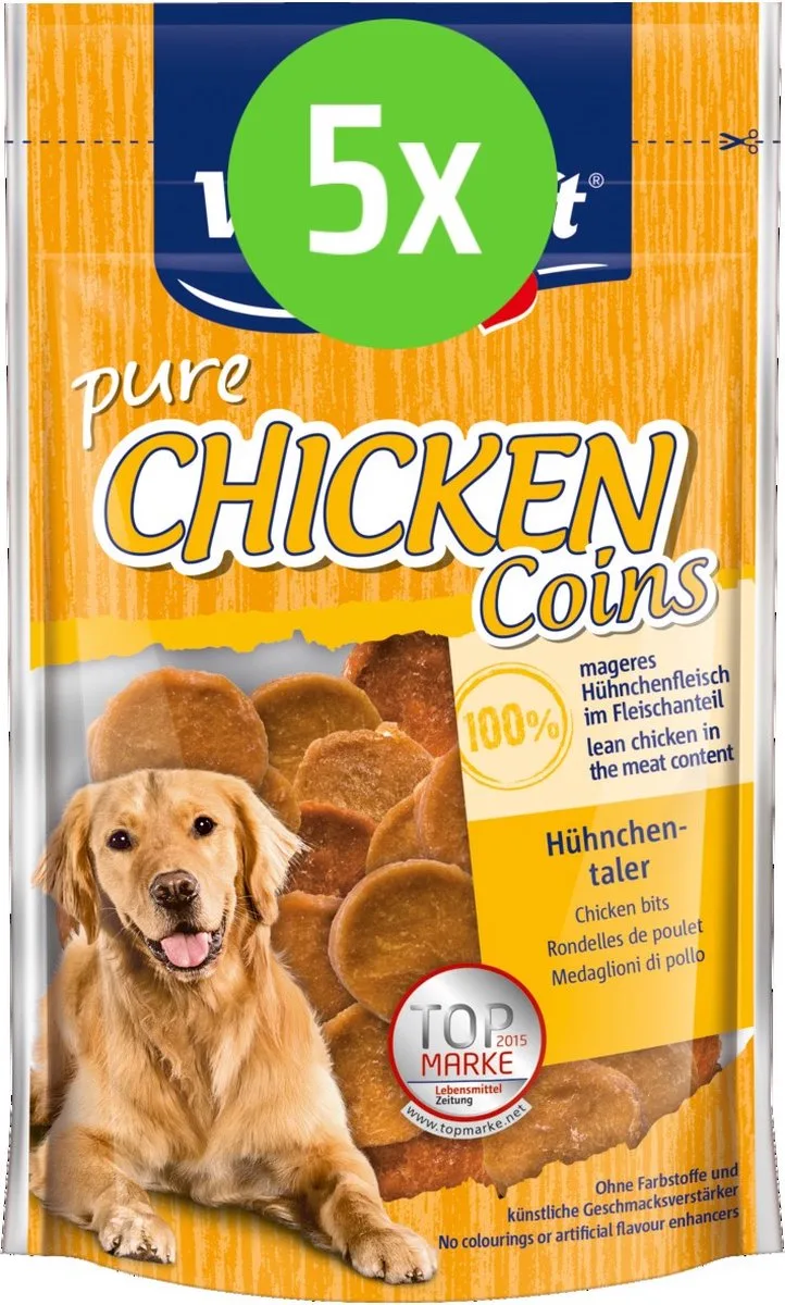 CHICKEN munten kippenvlees - hondensnack - 80 gram - 5 Verpakkingen de Vitakraft – photo produit