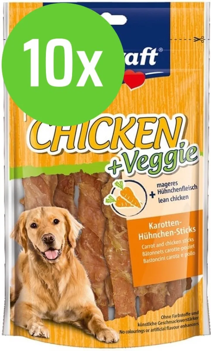Chicken Veggie Wortel Kip Stick - hondensnack - 80 gram - 10 verpakkingen de Vitakraft – photo produit