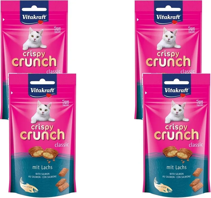 Crispy Crunch 60 g - Kattensnack - 4 x Zalm von Vitakraft – Produktfoto