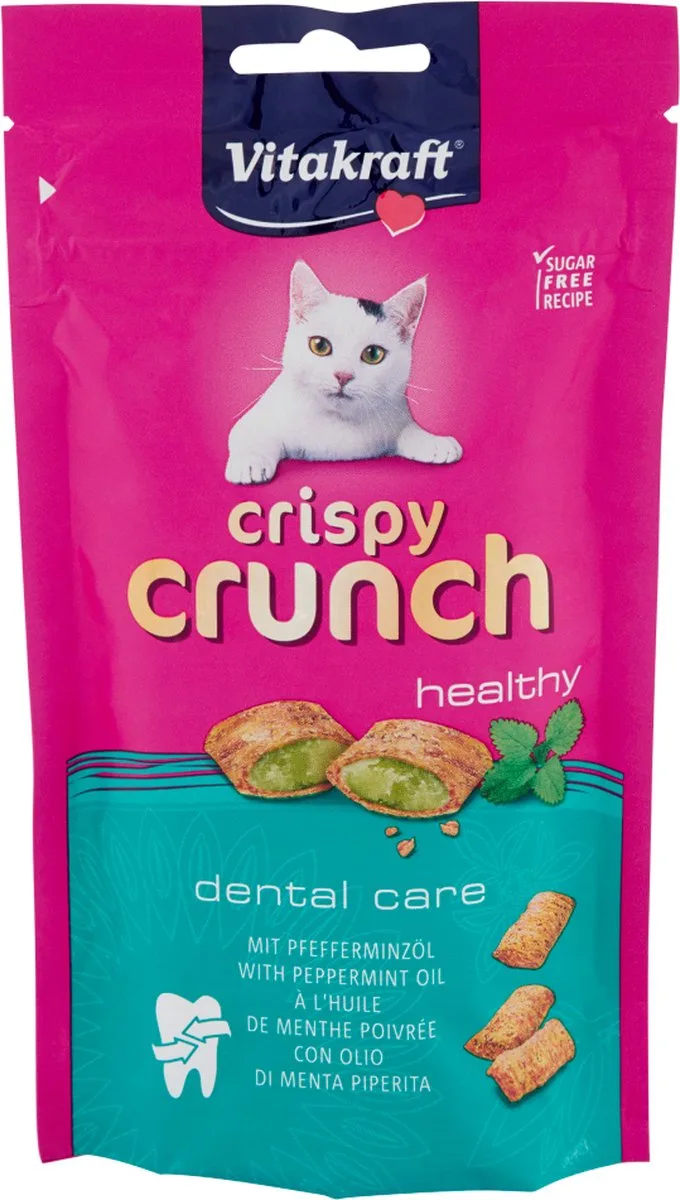 Crispy Crunch - Dental Care met Pepermunt Olie - 5 x 60 g de Vitakraft – photo produit