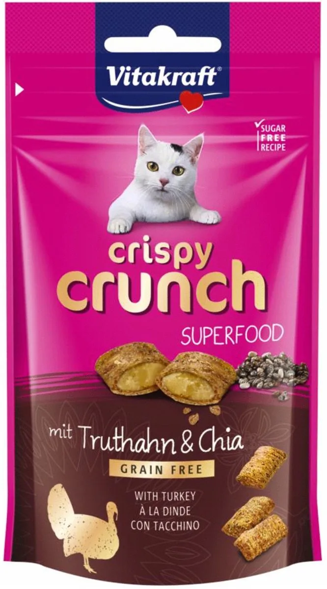 Crispy Crunch Superfood mit Pute Chiasamen 60g von Vitakraft – Produktfoto