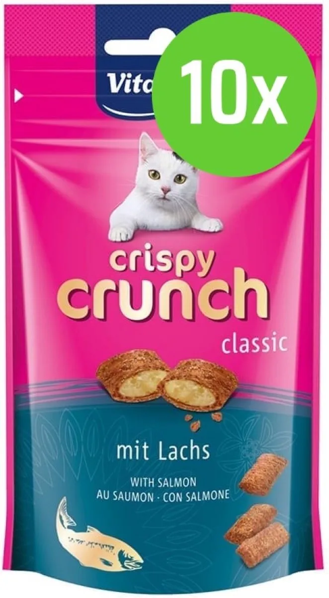 Crispy Crunch Zalm - 60 gram - 10 verpakkingen van Vitakraft – productfoto