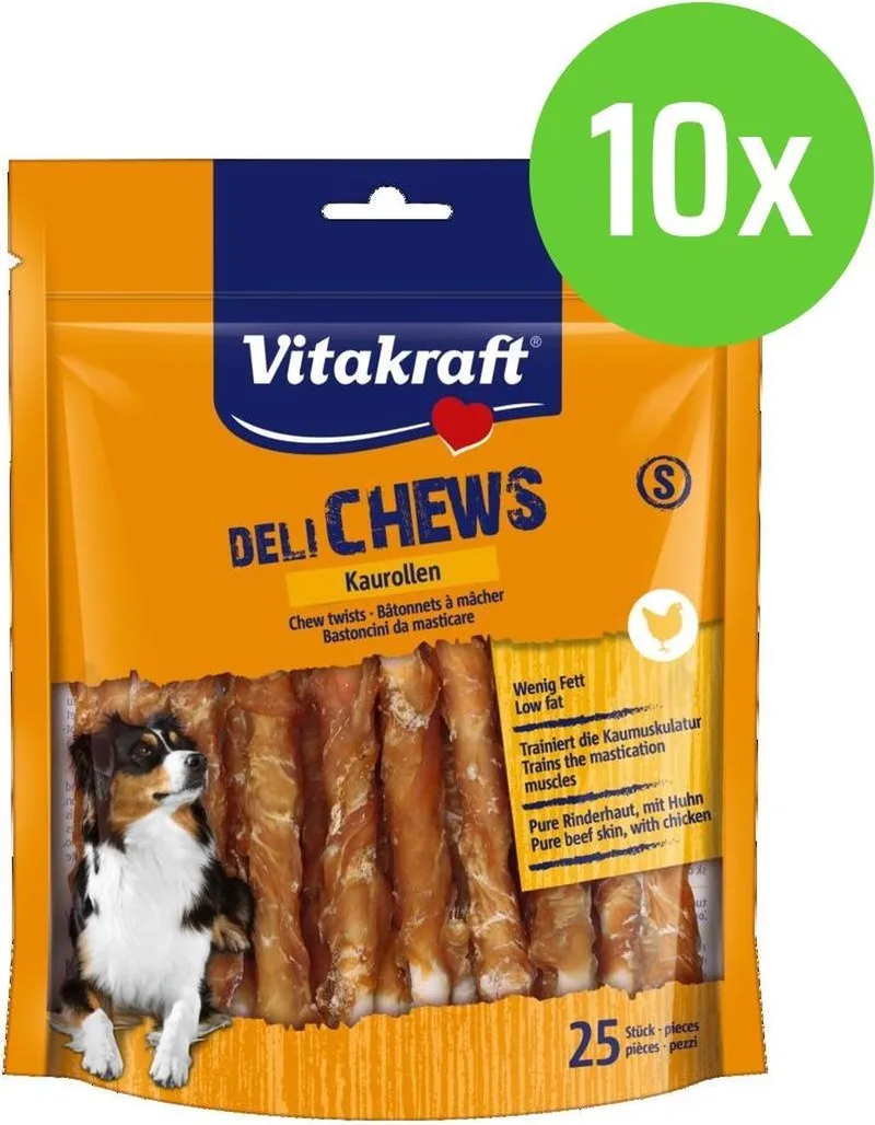DeliCHEWS kauwrollen - hondensnack - 10 zakken x 25 stuks de Vitakraft – photo produit