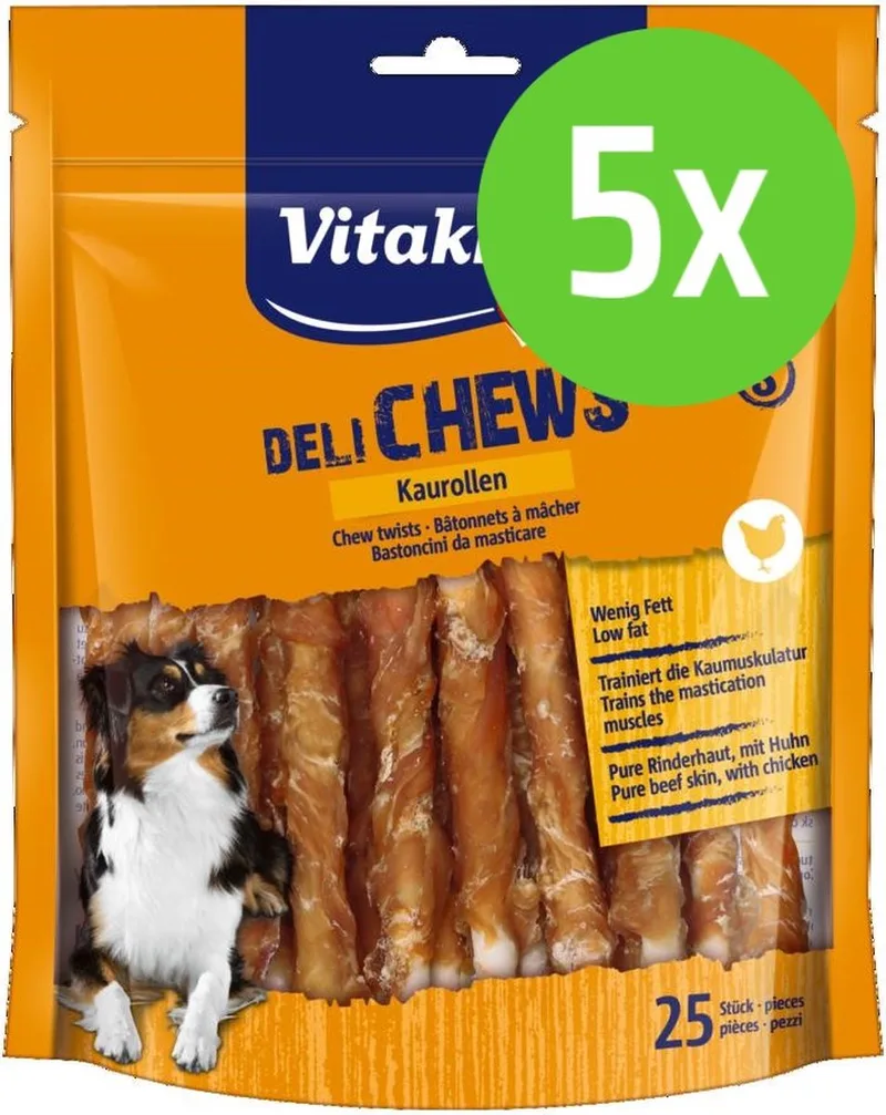 DeliCHEWS kauwrollen - hondensnack - 5 zakken x 25 stuks by Vitakraft – product photo