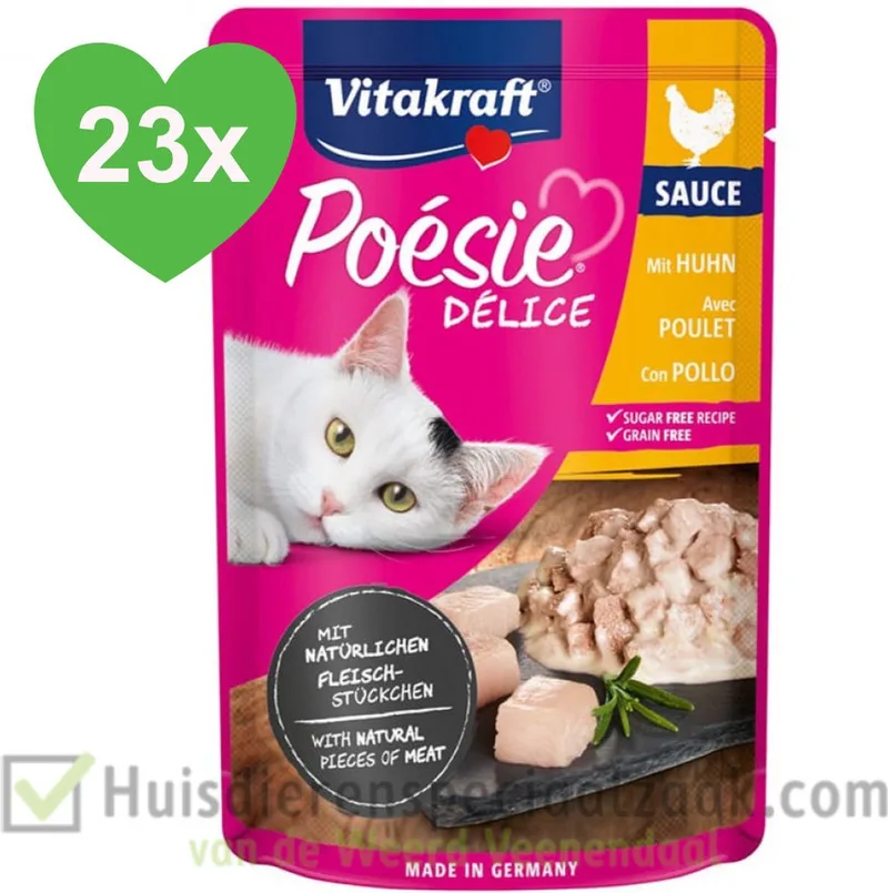 Delisaus kip 23x85gr kattenvoer de Vitakraft – photo produit