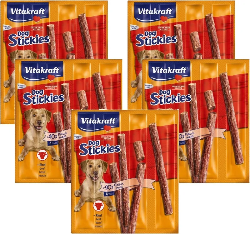 Dog Stickies 4x11 g - Hondensnacks - 5 x Rund de Vitakraft – photo produit