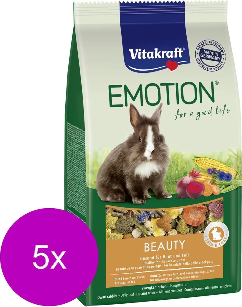 Emotion Beauty Selection Adult Konijn - Konijnenvoer - 5 x 1.5 kg fra Vitakraft – produktbillede