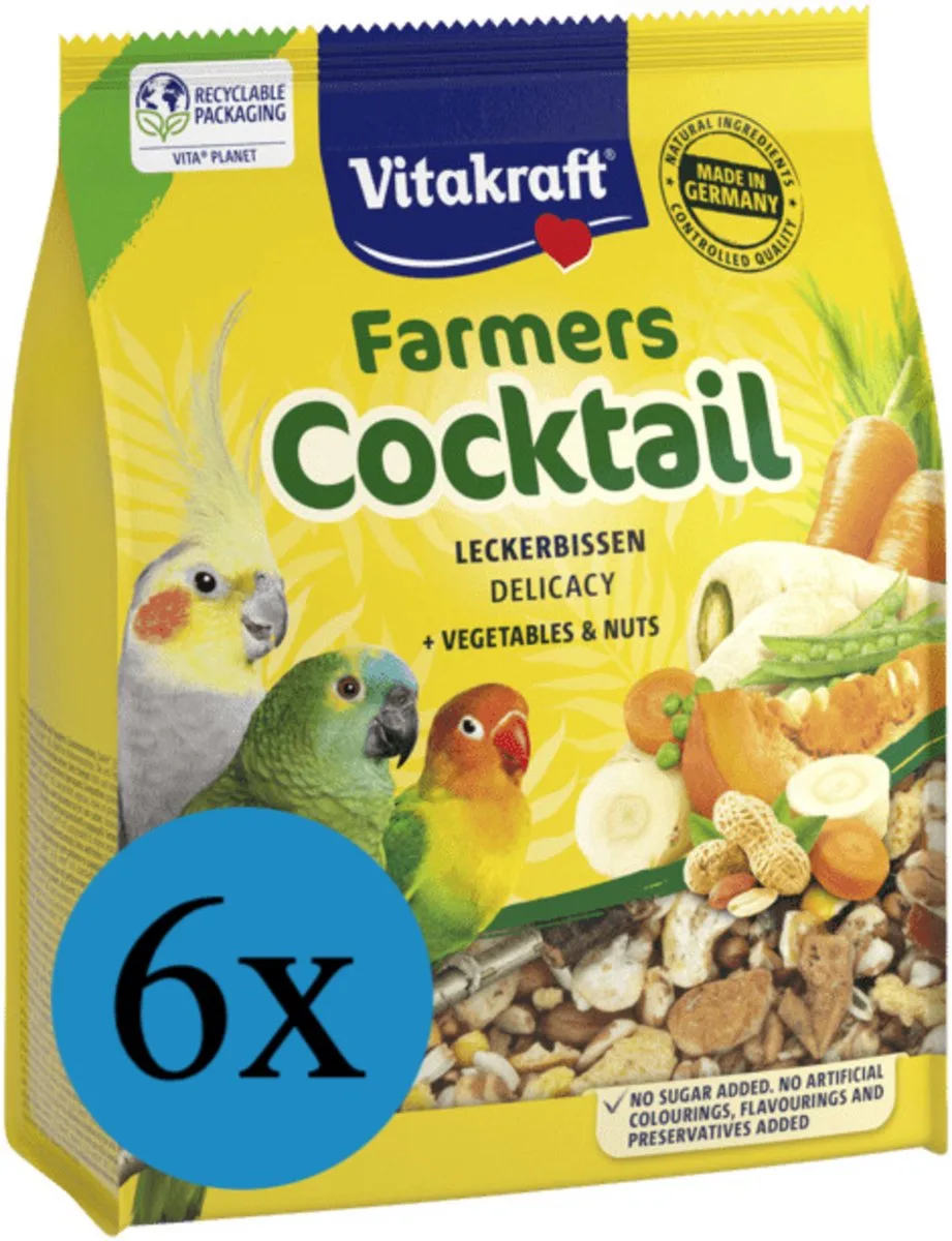 Farmers Cocktail - Voor Grote Parkieten En (Dwerg)Papegaaien - 6 x 250gr van Vitakraft – productfoto
