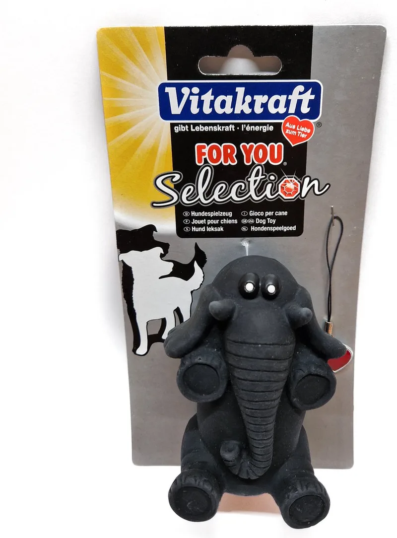 'For You' - Hondenknuffel - Honden piep speeltje - Klein Olifant von Vitakraft in Schwarz, Grau – Produktfoto