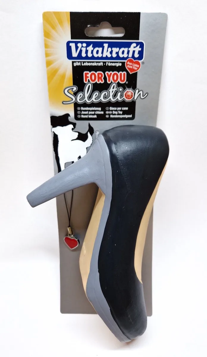 'For You' - Speeltje Grootte Schoen - Hondenspeelgoed by Vitakraft in Black – product photo