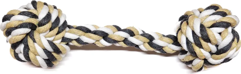 'For You' - Touw met twee ballen - Wit/Beige/Groen - Hondenspeelgoed by Vitakraft in White, Beige, Grey – product photo