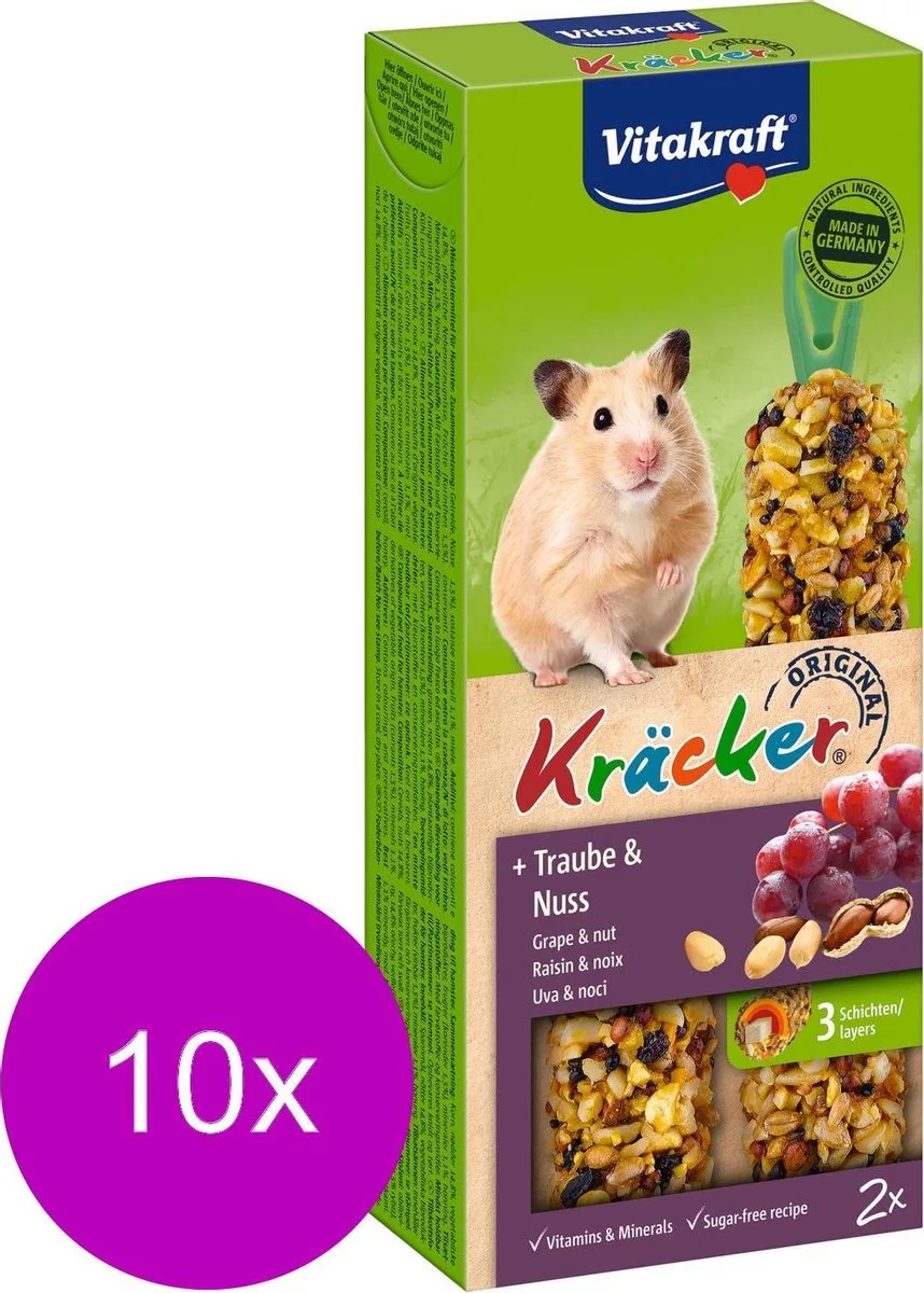 Hamster Kracker Noot 2 in 1 - 10 stuks by Vitakraft – product photo