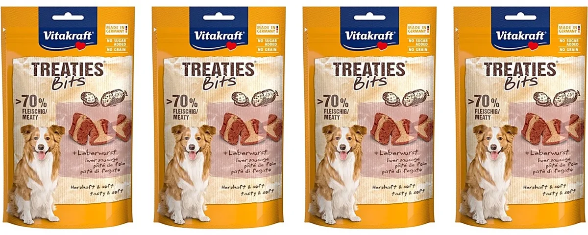 Honden Snacks Vitakraft - Treats Bits Leverworst Suikervrij - 4 stuks - Voordeelset von Vitakraft – Produktfoto