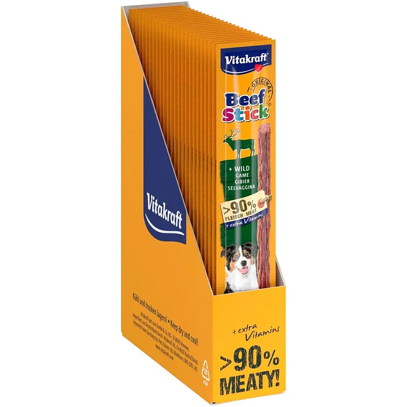 Nötkötts-och Viltpinne Hundmat 12g von Vitakraft – Produktfoto