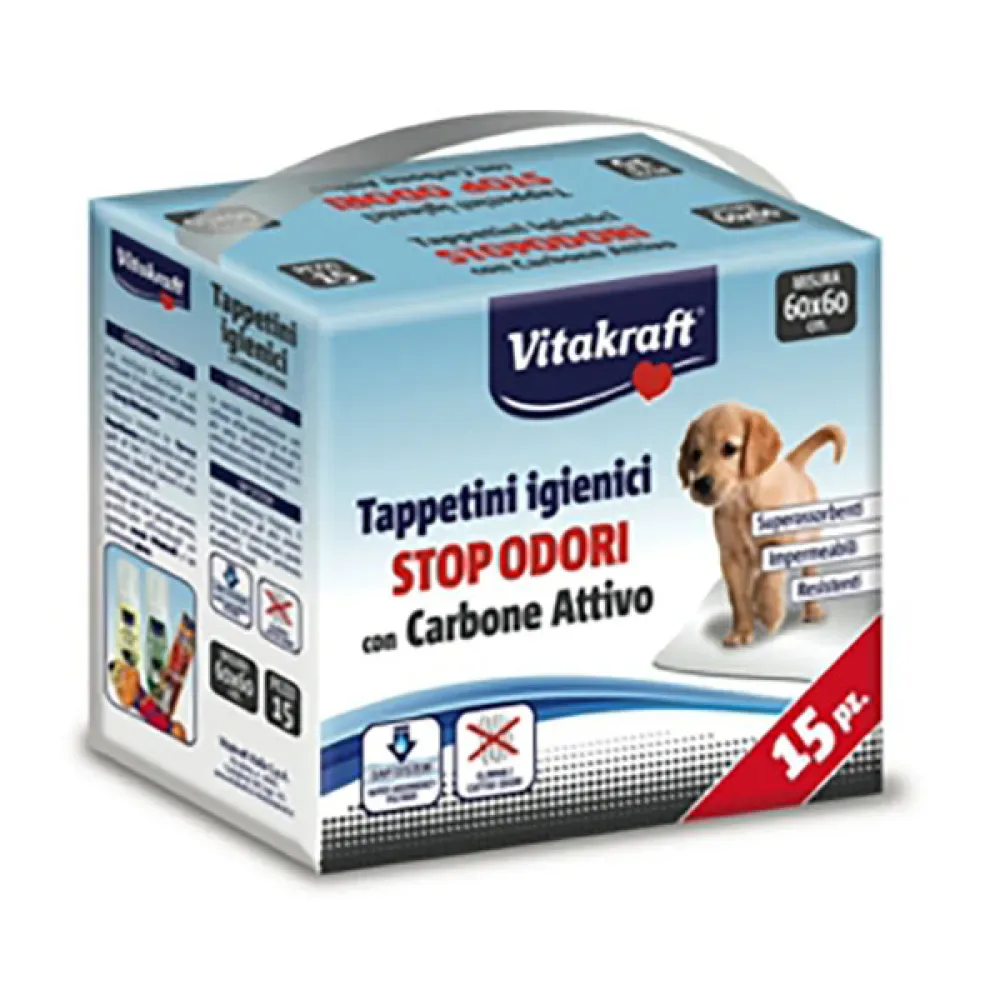 Hunde- und Katzenunterlage mit Aktivkohle 15 Saugunterlagen van Vitakraft – productfoto