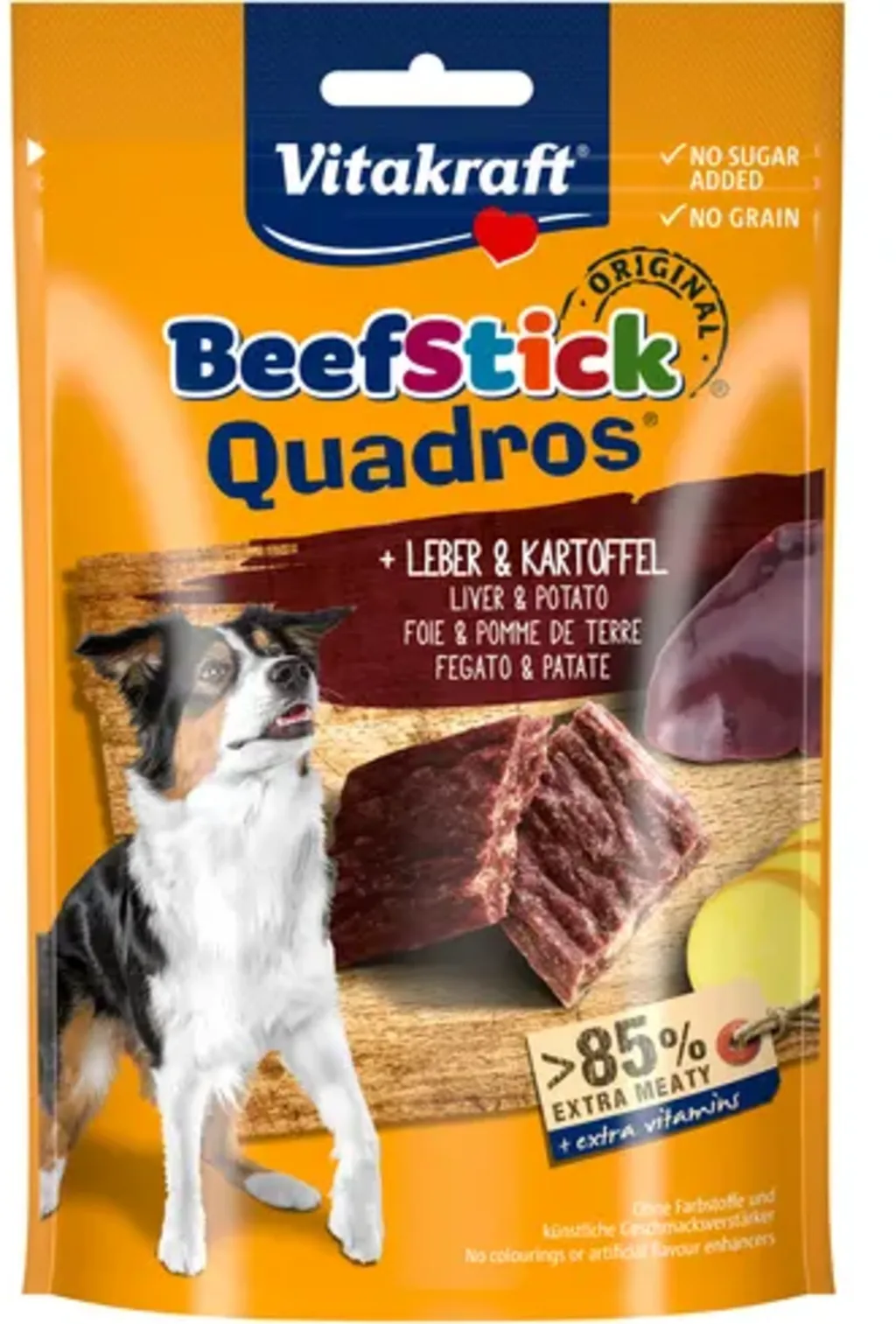 Hundesnack Beef Stick® Quadros® - Leber & Kartoffel de Vitakraft – photo produit
