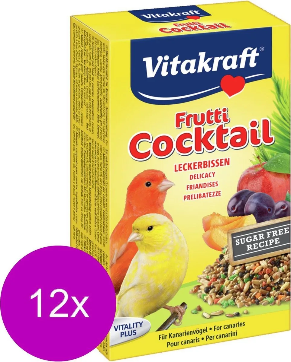 Kanarie Fruit-Cocktail - Vogelsnack - 12 x 200 g van Vitakraft – productfoto