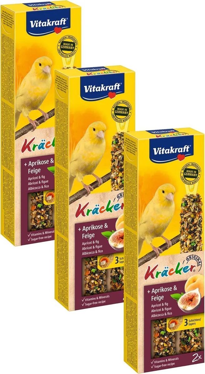Kanarie Kracker 2 stuks - Vogelsnack - 3 x Fruit von Vitakraft – Produktfoto