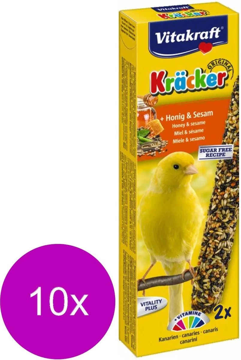 Kanarie Kracker Honing 2 in 1 - 10 stuks von Vitakraft – Produktfoto