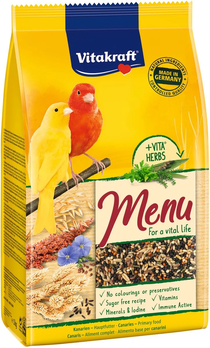 Kanaries Premium Menu - Vogelvoer - 1 kg von Vitakraft – Produktfoto
