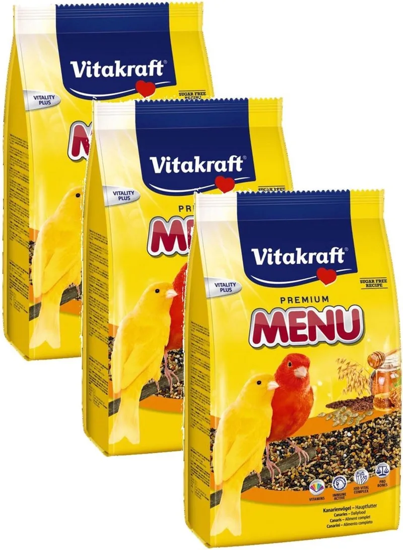 Kanaries Premium Menu - Vogelvoer - 3 x 500 g von Vitakraft – Produktfoto