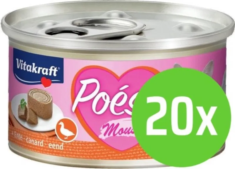 Kat natvoer - Poesie - Eend - 20 x 85gram by Vitakraft – product photo