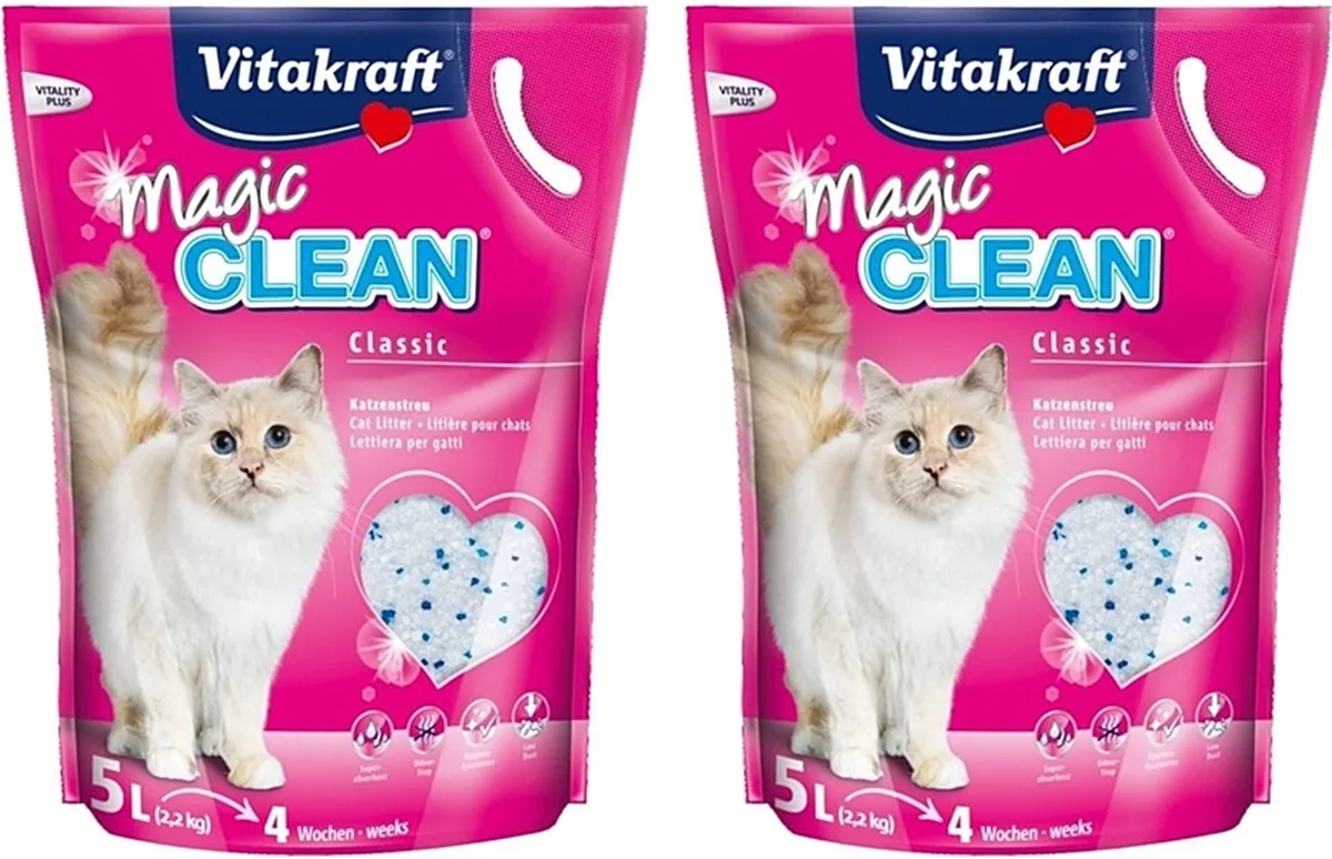 Kattenbakvulling Vitakraft - Antibacterieel, Hypoallergeen, Niet-Klonterend 5 Liter - 2 stuks - Multipack von Vitakraft – Produktfoto