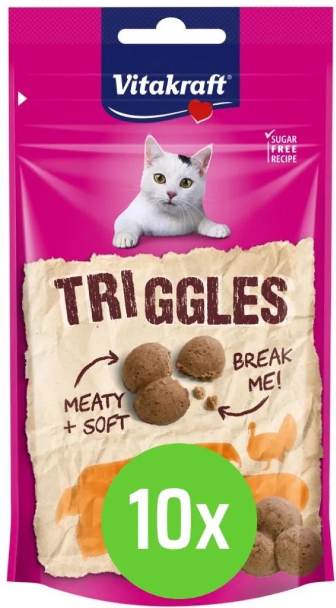 Kattensnack Triggles Kalkoen - 10 x 40 g van Vitakraft – productfoto