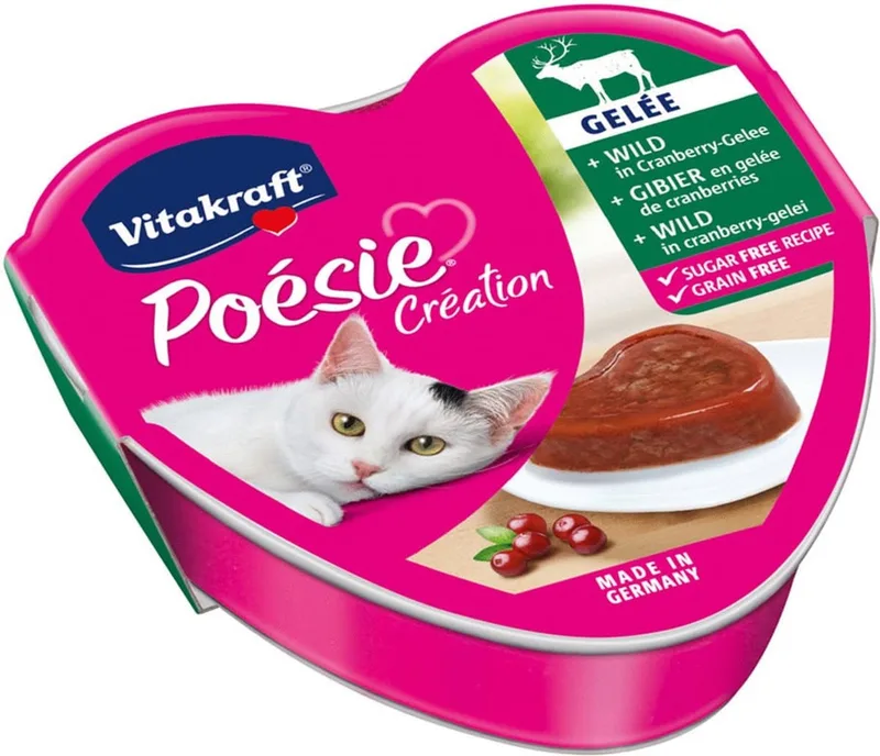 Kattenvoer in Gelei Wild - Cranberry 85 gr von Vitakraft – Produktfoto