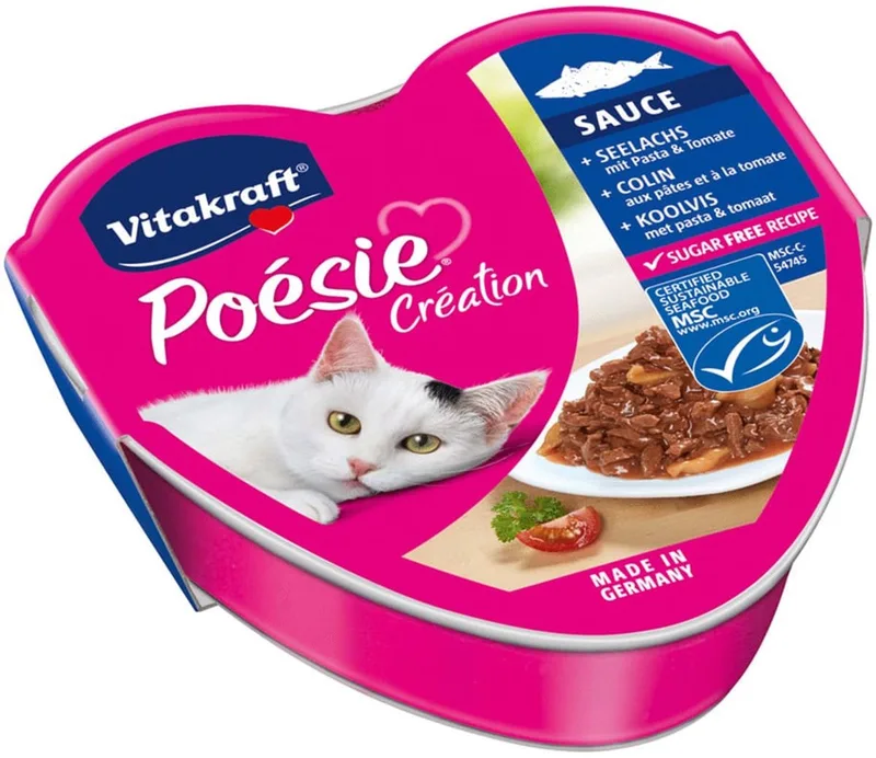 Kattenvoer In Saus Koolvis - Pasta - Tomatensaus 85 gr by Vitakraft – product photo