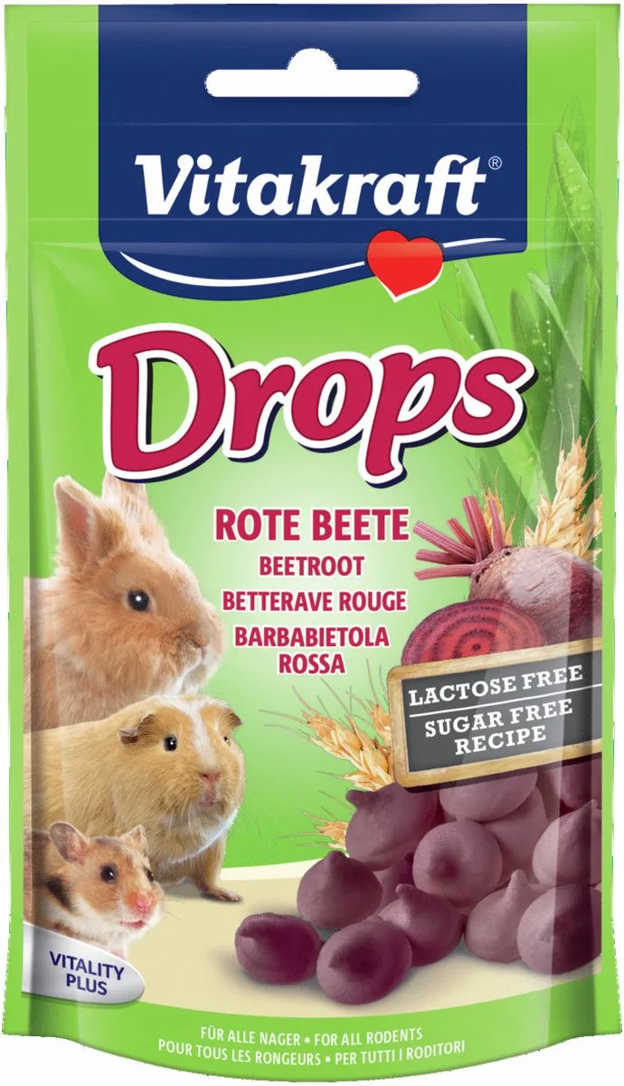 Knaagdier Drops Rode Biet Lactose Vrij de Vitakraft – photo produit