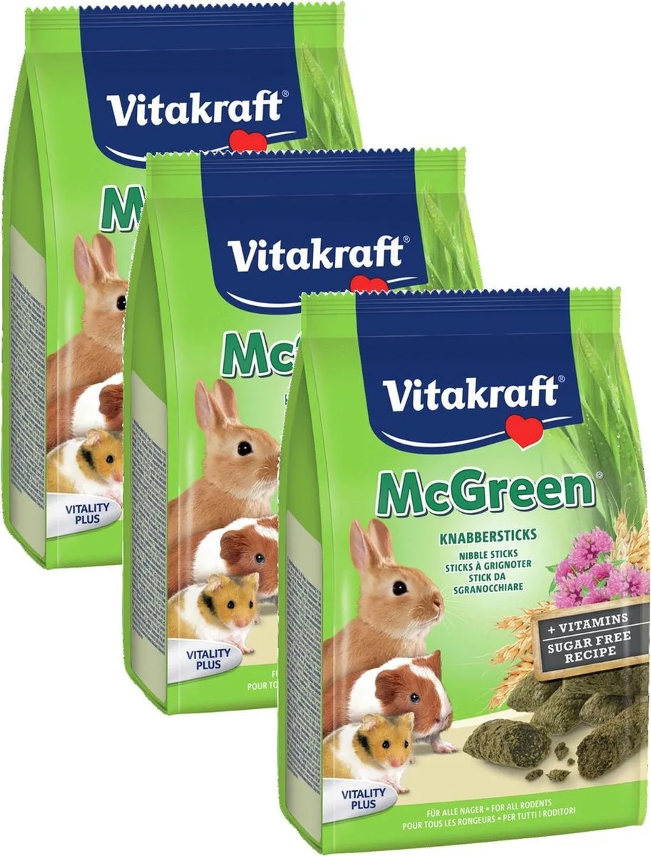 Knaagdier Greenies - Konijnensnack - 3 x 50 g von Vitakraft – Produktfoto