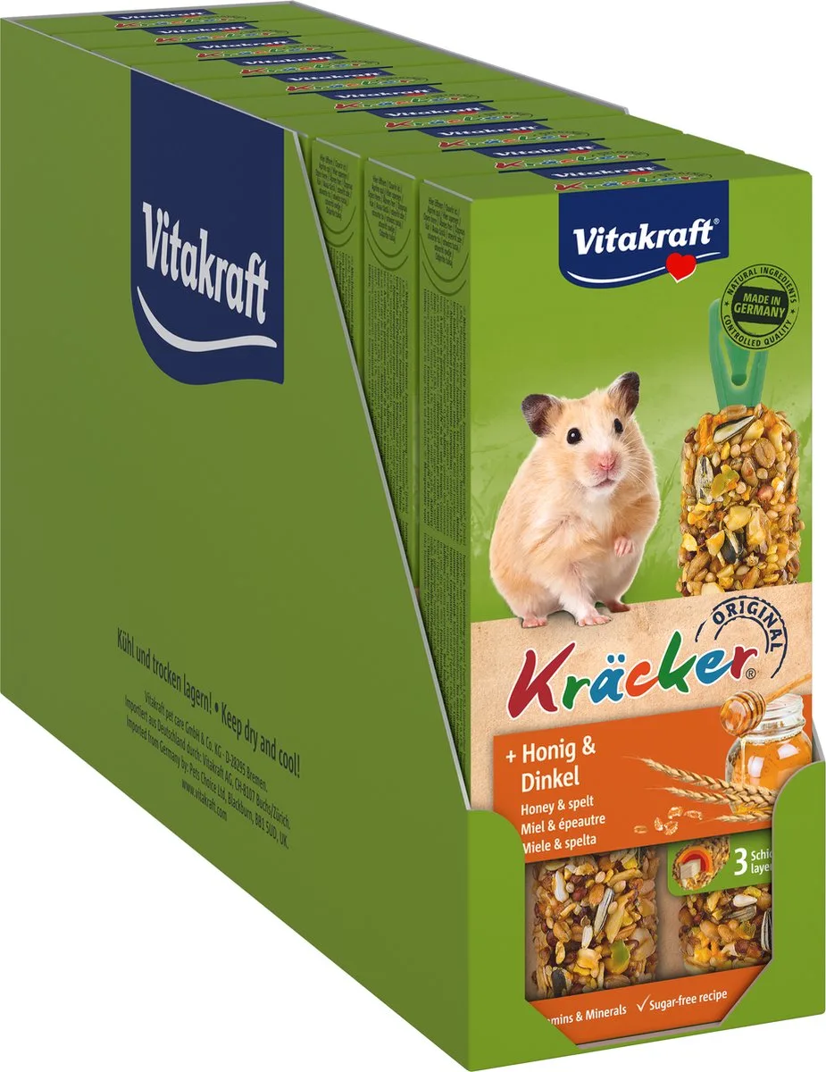 Kräcker Original voor Hamsters met Honing en Spelt - 10x2 stuks (20 stuks) by Vitakraft – product photo
