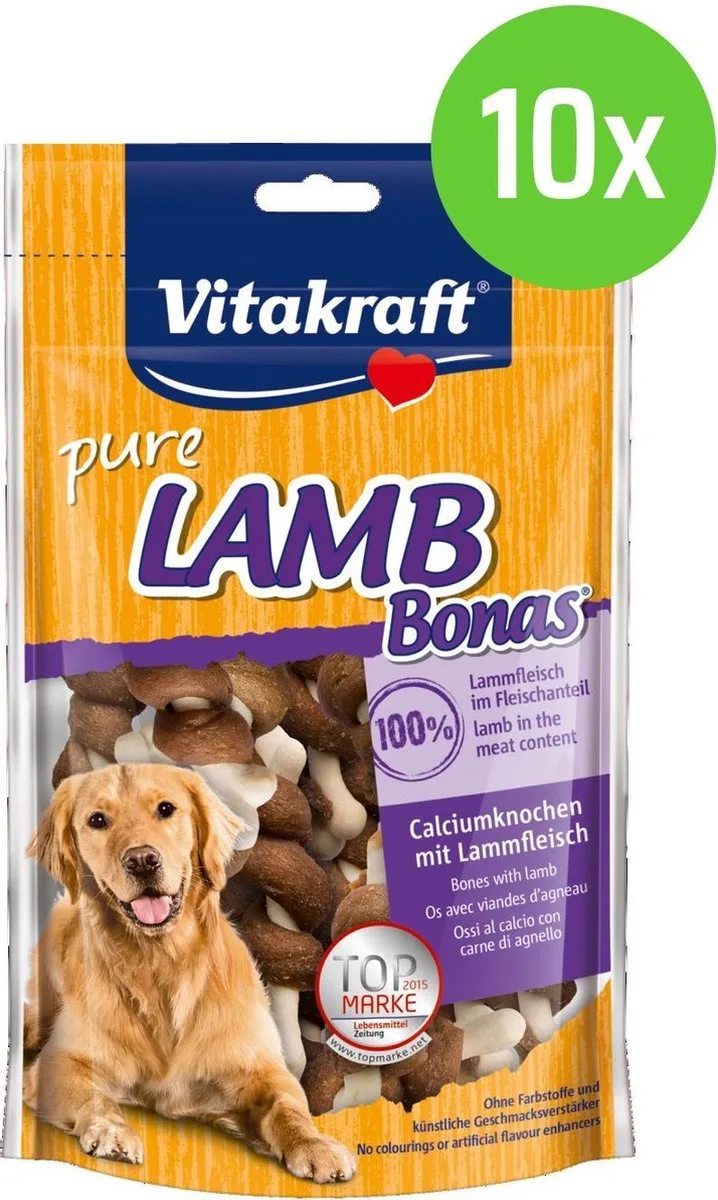 LAMB Bonas calciumbotten - hondensnack - 10 verpakkingen von Vitakraft – Produktfoto