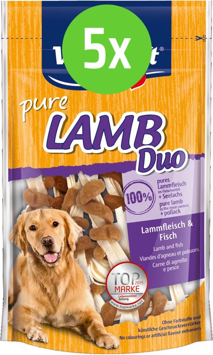 LAMB vleesstrips lam+ vis - hondensnack - 80 gram - 5 Verpakkingen de Vitakraft – photo produit