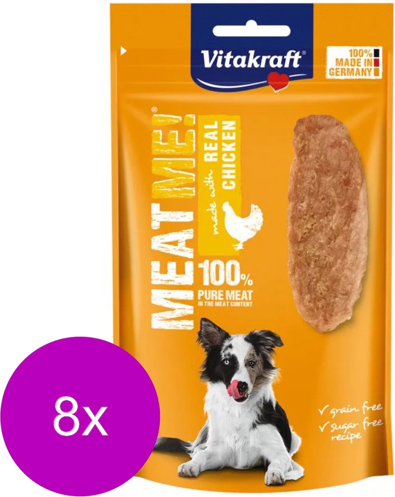 Meat Me! 60 g - Hondensnacks - 8 x Kip by Vitakraft – product photo